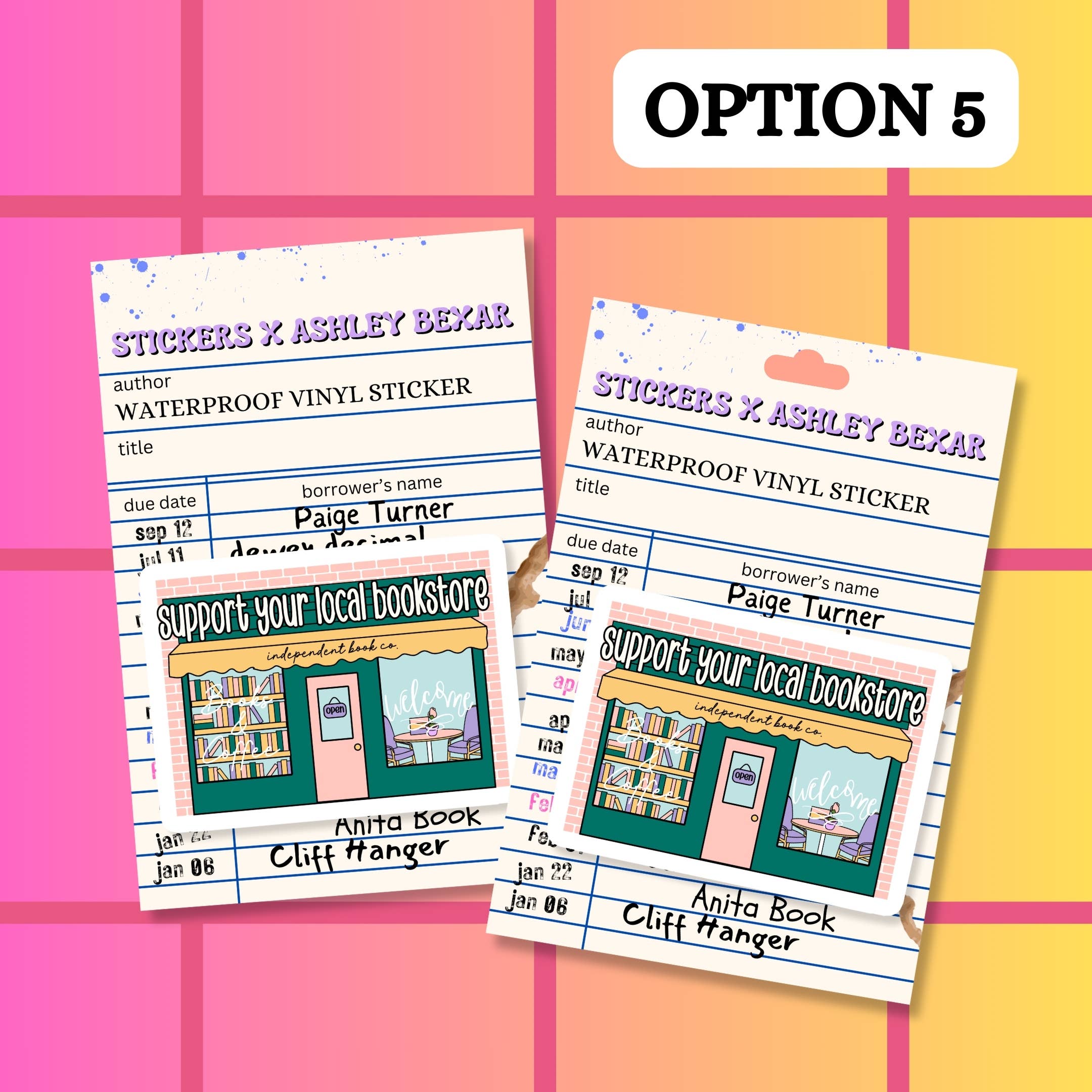 Stickers+ X Ashley Bexar - Vente Autocollant - Autocollant en vinyle imperméable "Book Bookish Books Bookstore"6
