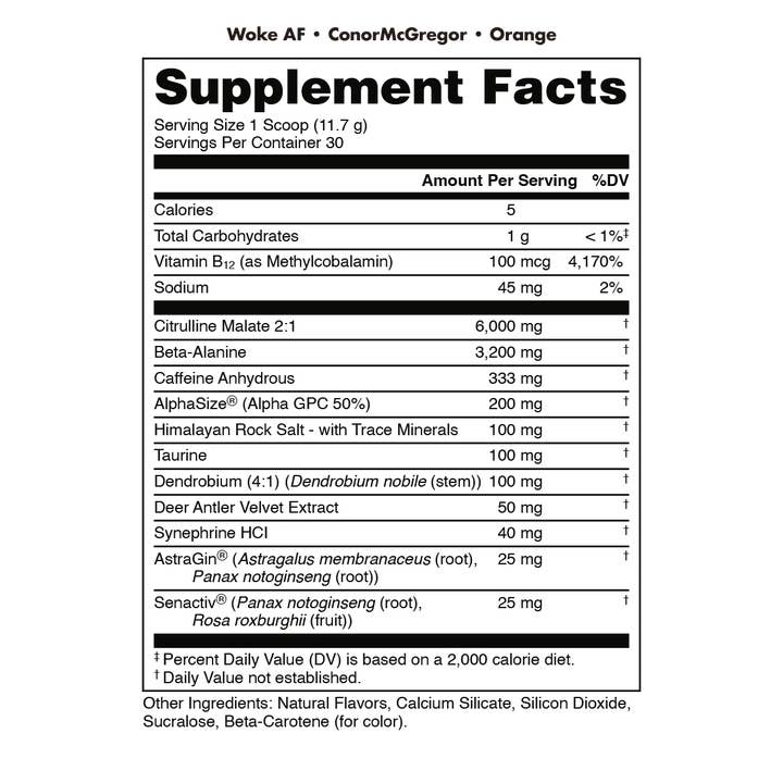 Campus Protein - Wholesale Protein/Superfood Powder - Bucked Up x Conor McGregor WOKE AF