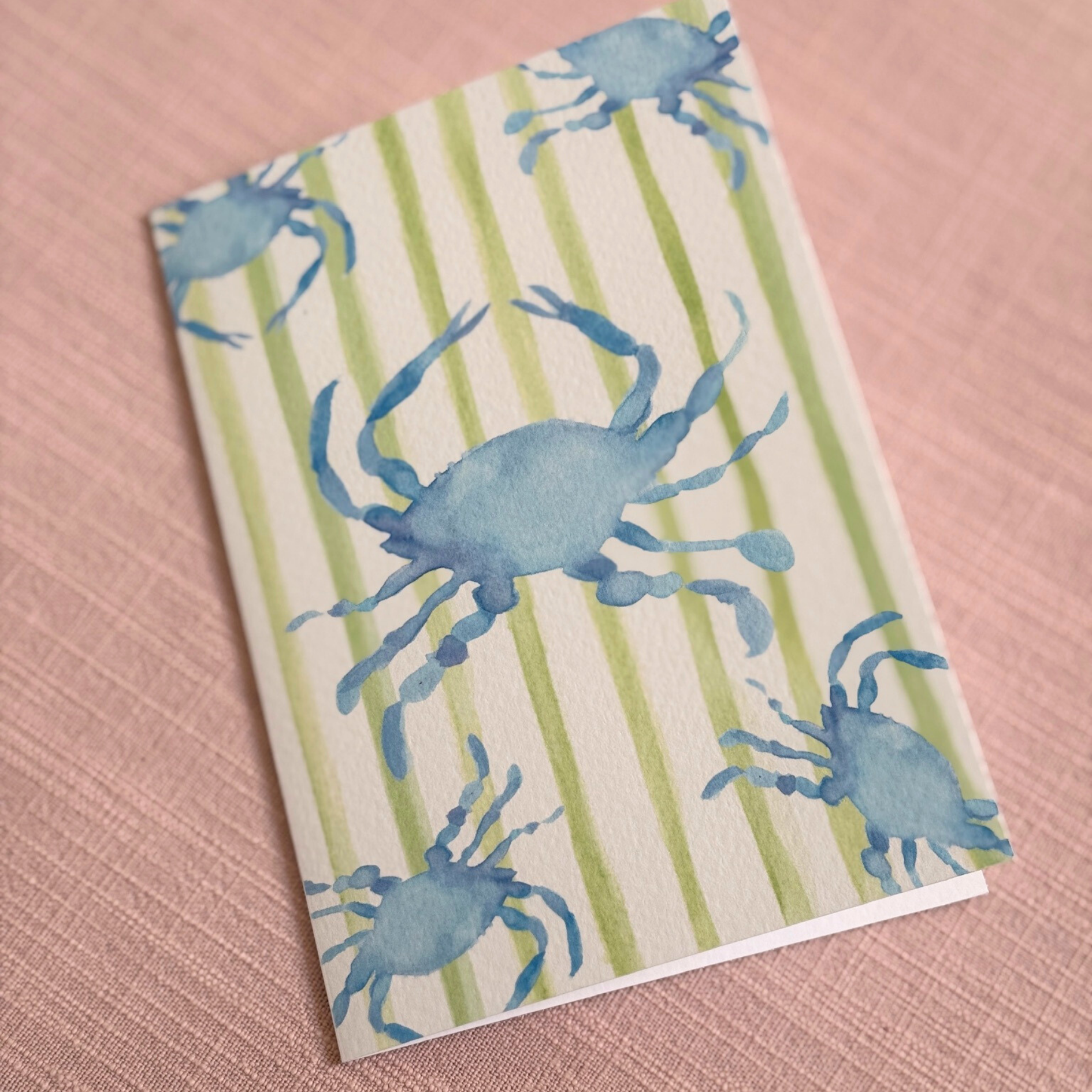 Dear You Paperie – wholesale Everyday greeting card – SHELLABRATE COASTAL STRIPEY CRAB CARD3