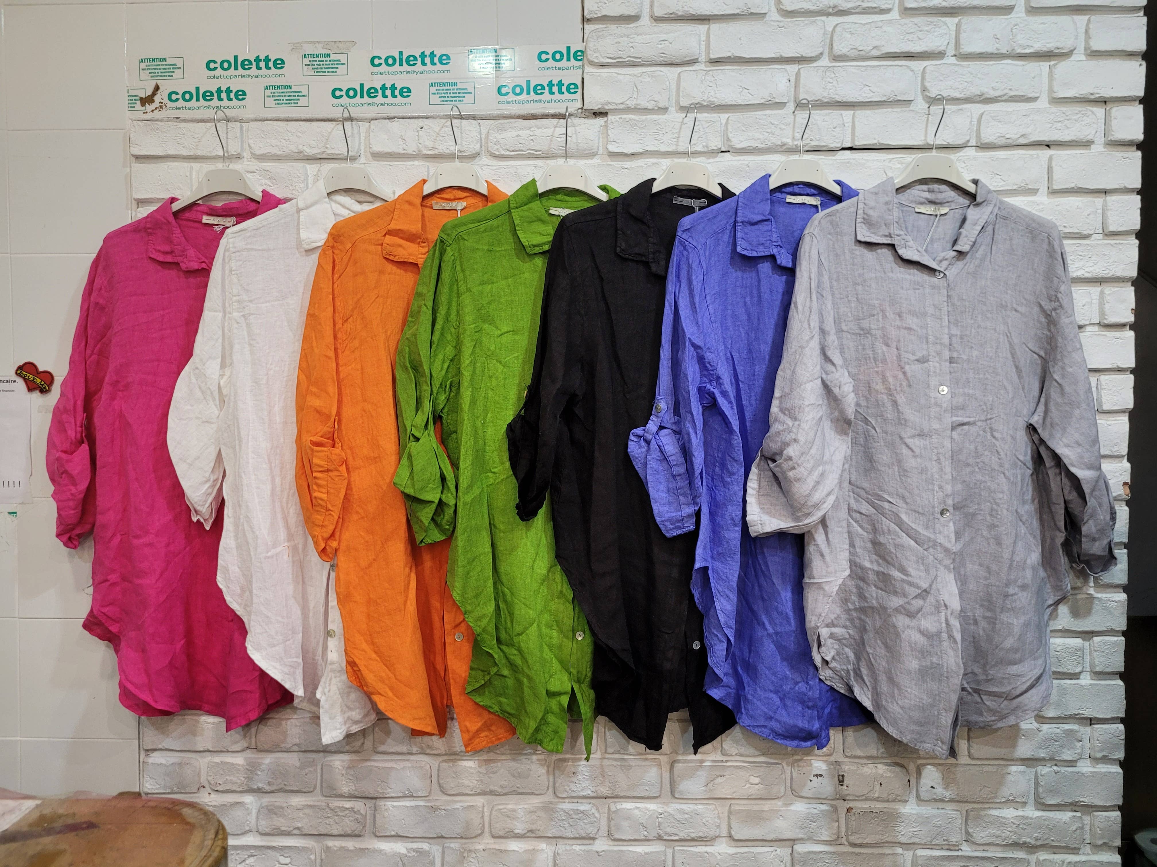 la maison des fibres naturelles - Wholesale Button Down Shirt - Women's - 100% linen shirt 62015915