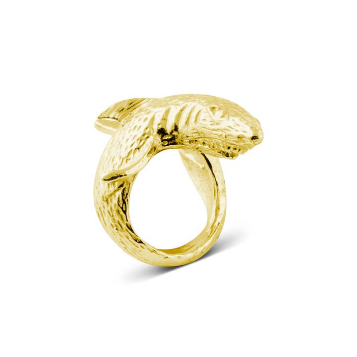 SHARK RING - 18K forgyldt for engroshandel hos Carolinne B