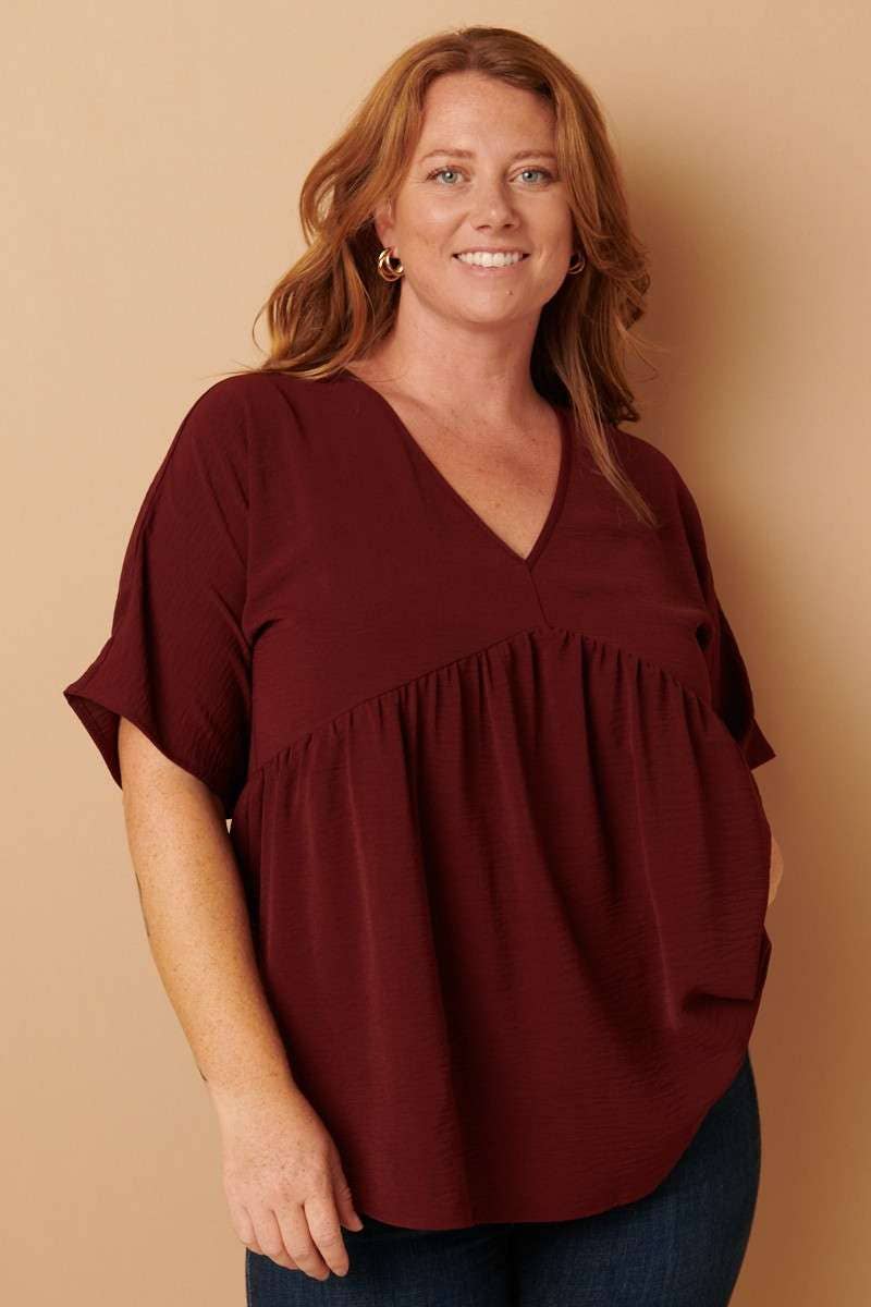 mittoshop - Wholesale Tunic - Women's - CT9073PL-PLUS AIRFLOW DOLMAN BABYDOLL BLOUSE26