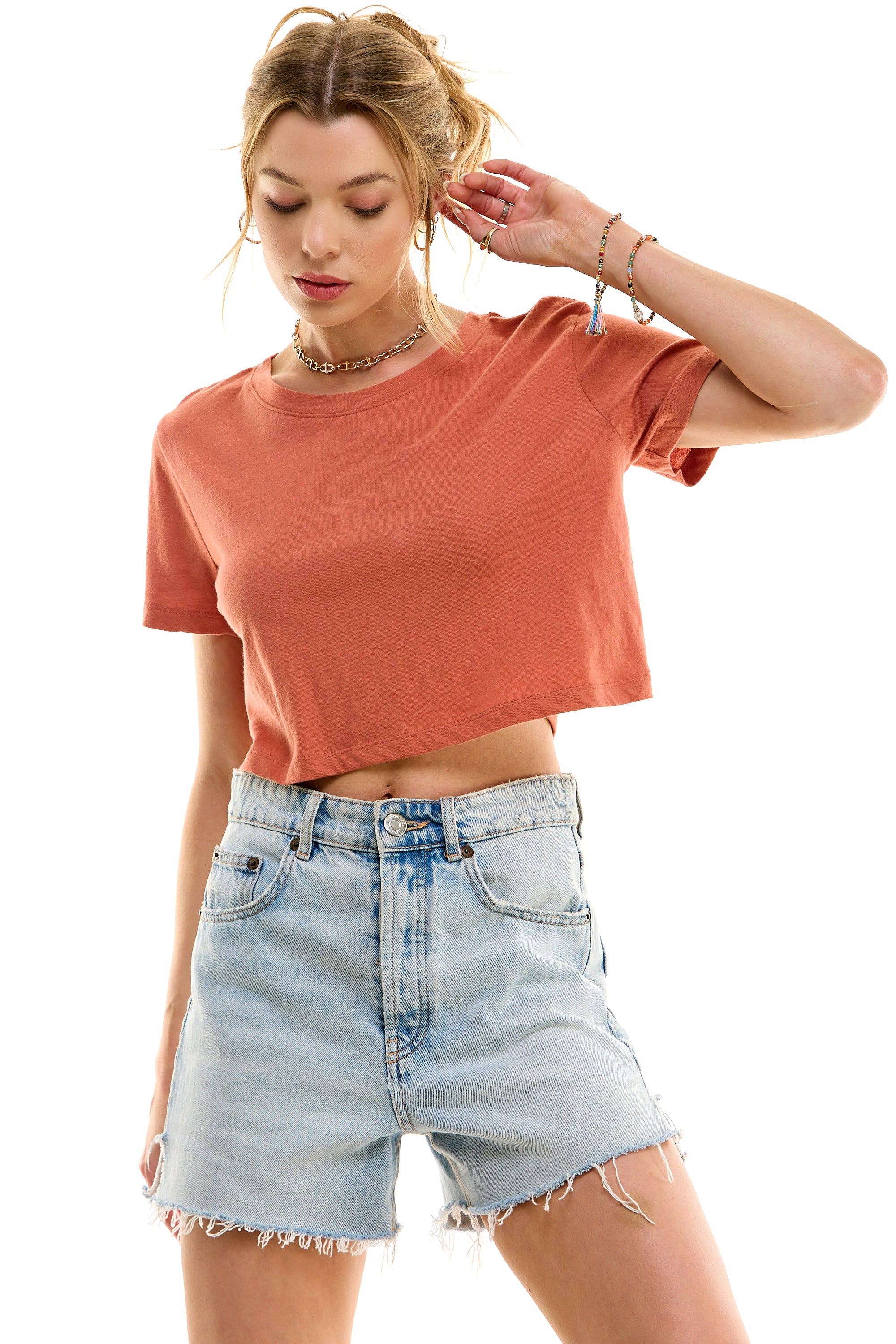 LOVING PEOPLE - Wholesale T-Shirt - Women's - Premium Cotton Crop Tees114