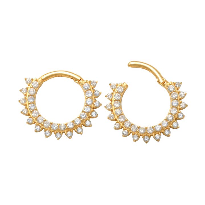 10kt massivt guld | Septumring | Kropssmykker | Solid guld | Daith Piercing | Septum Hoop | Næsebøjler | Septum Clicker I modesmykker for engroshandel hos Zahav Jewelry