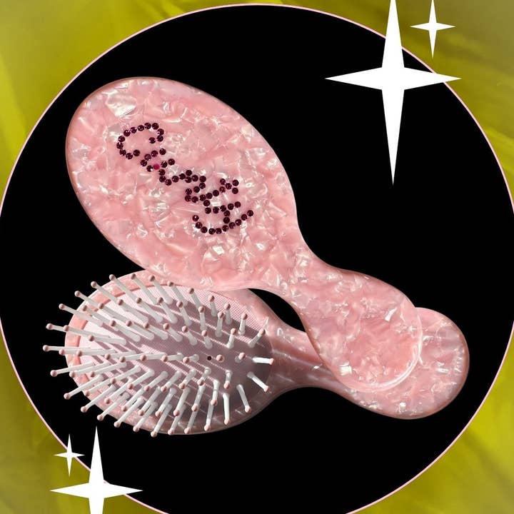 Escova de Cabelo de Viagem Mini Rosa - Ecológica! por atacado de Foolish Fetish