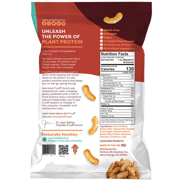 Pnuff Crunch - Vente Encas soufflé - Cinnamon P-nuff Crunch 4oz Paquet de 61