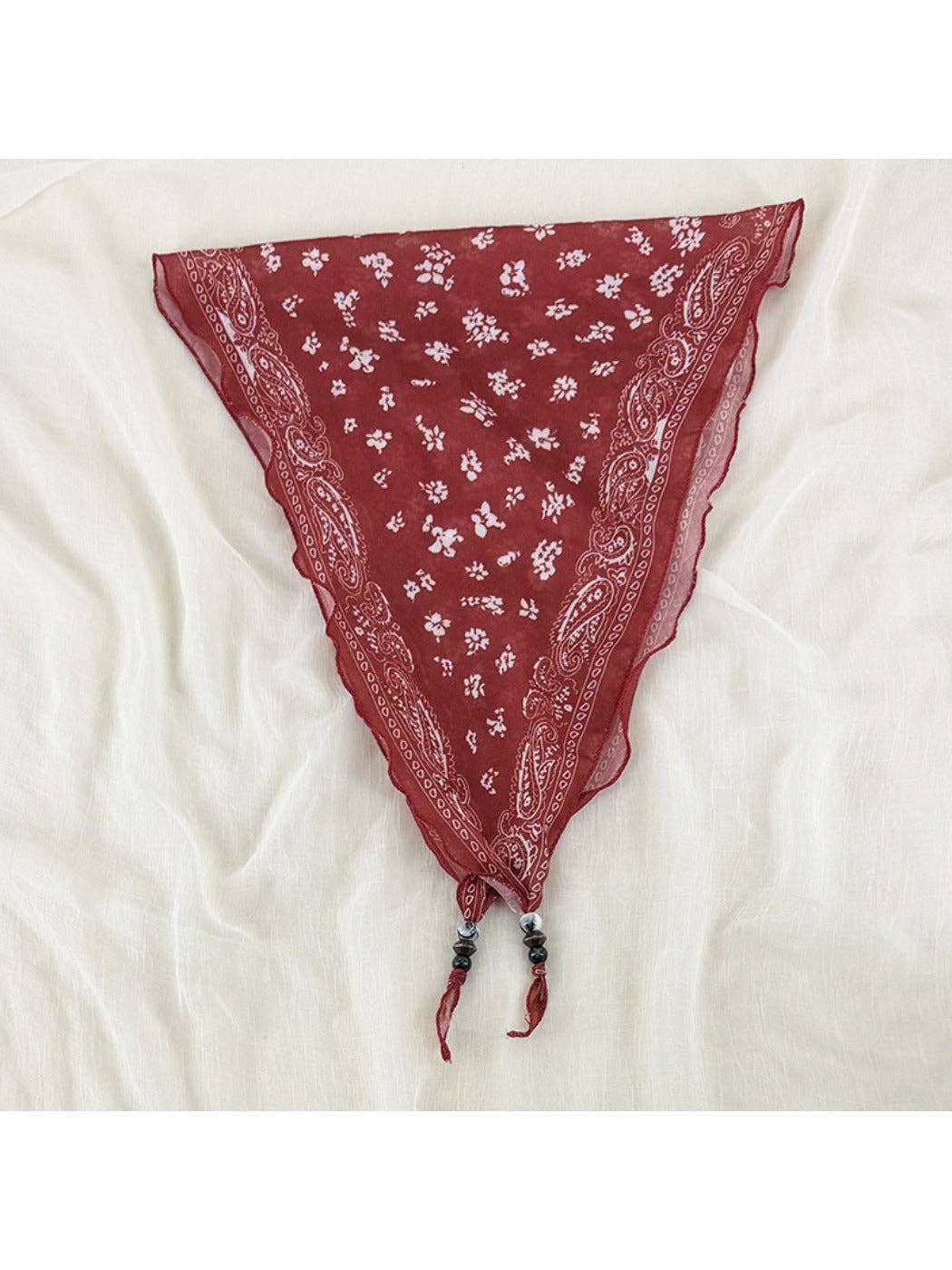 Funkyrel® Atzbranding Limited - Wholesale Head Scarf - Women's - Scarvii - Vintage-inspired Diamond-cut Headscarf with Floral patterns9