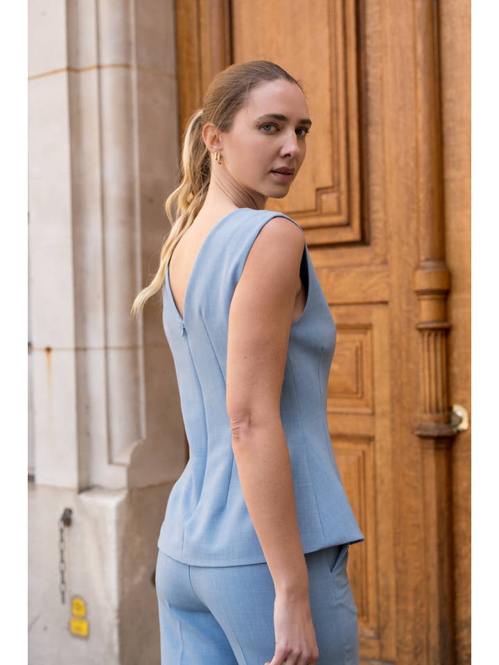 Attentif Paris - Venta al por mayor Blusa - Mujer - Top sin mangas con escote en V12