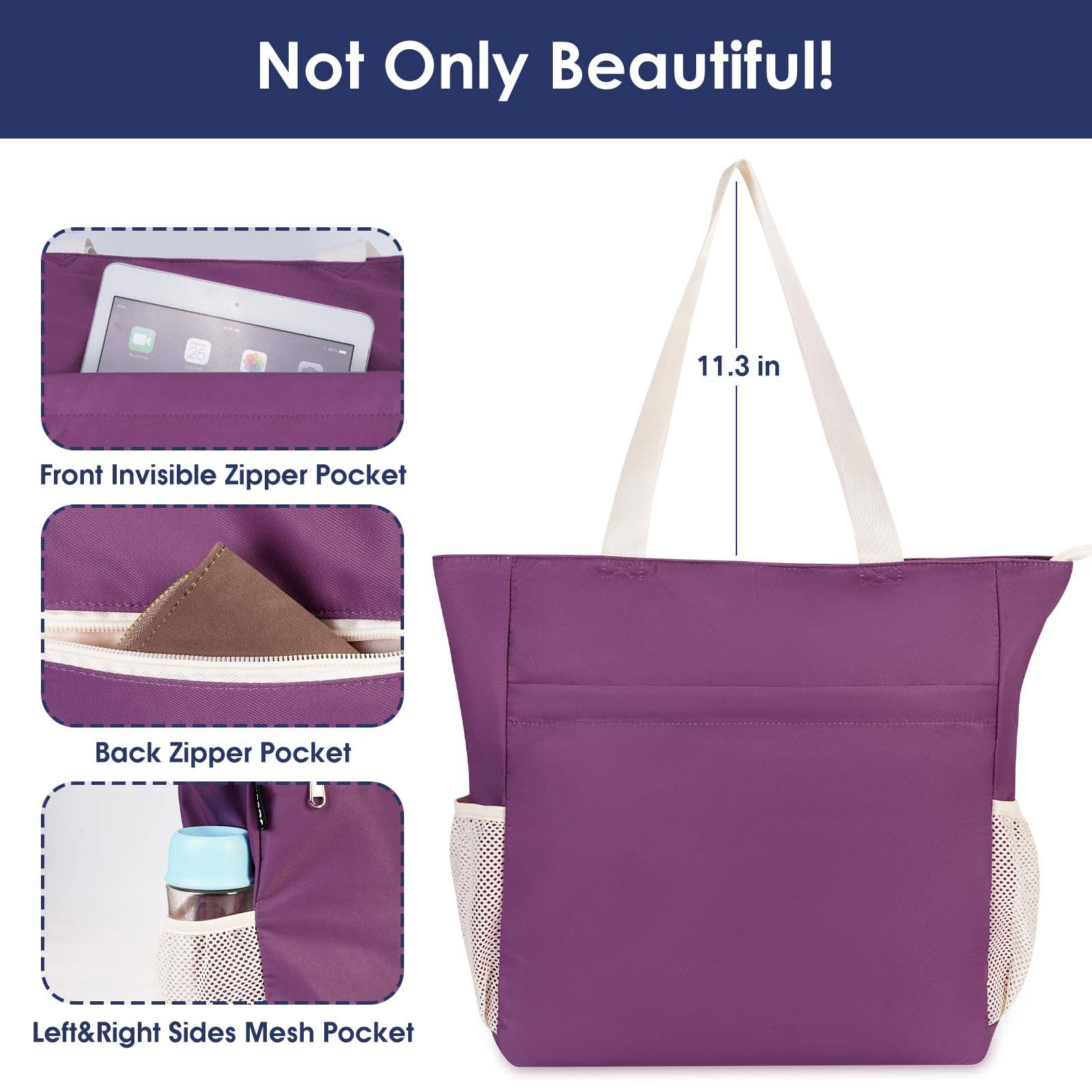 wandf - Wholesale Beach Bag - WANDF Water-resistant Beach Shoulder Tote Bag for Women31