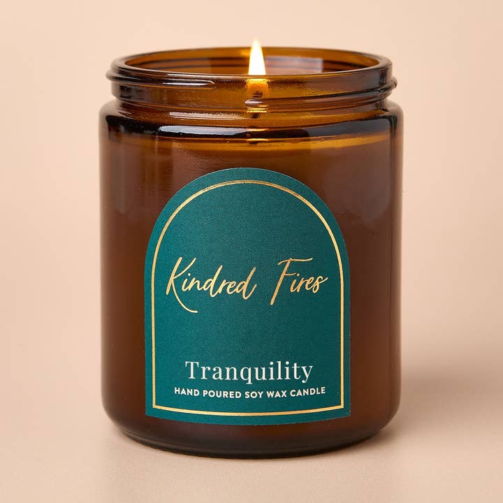 Tranquility Scented Jar Candle for wholesale by Kindred Fires