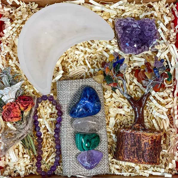 Sagittarius Deluxe Crystals Box, Sagittarius Crystals Set for wholesale by UniverseDelights