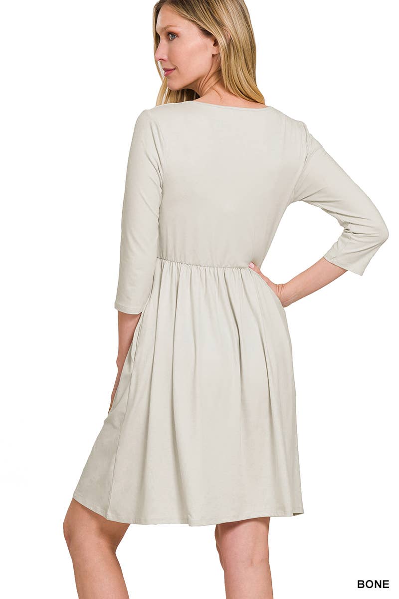 Vanilla Monkey - Vendita all'ingrosso Vestito - Donna - Abito da sposa in morbido tessuto burroso con tasche2