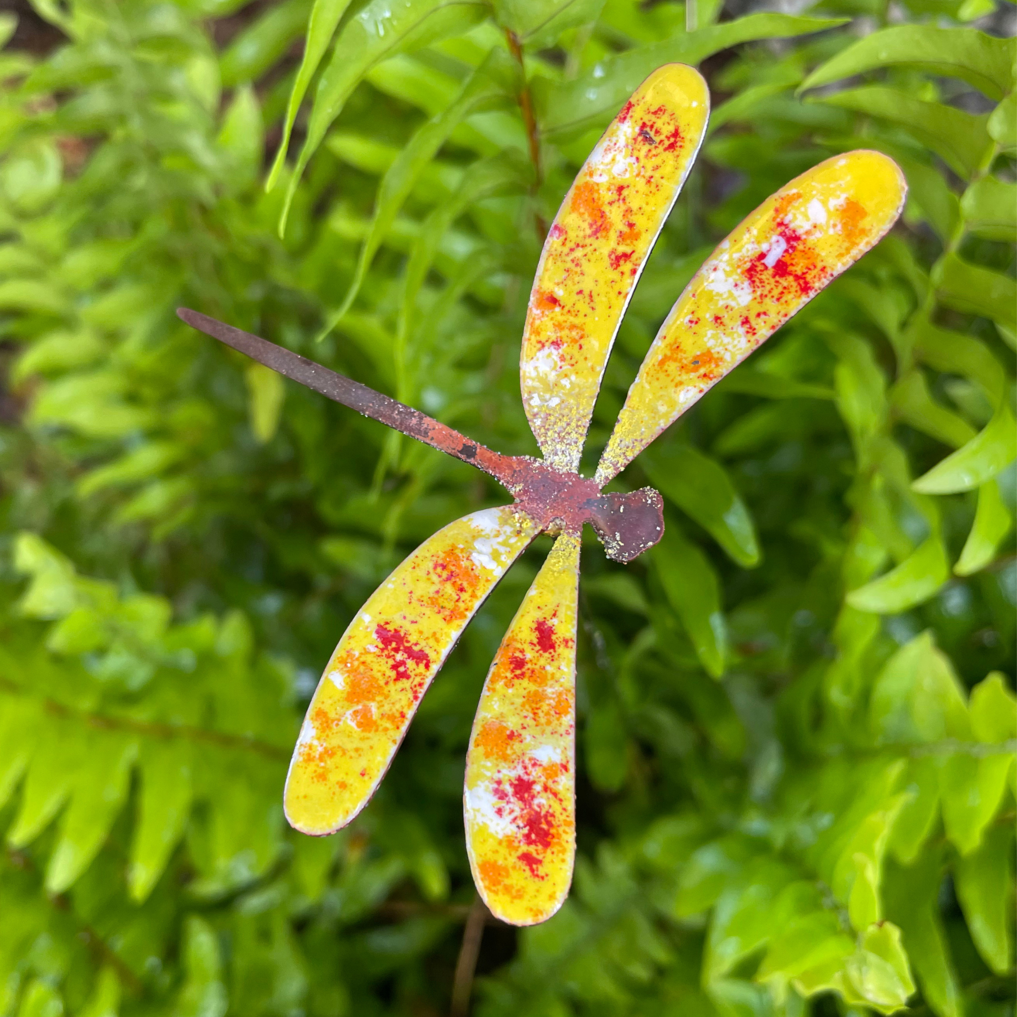 Clever Goods by Annabelle Noel Designs - Wholesale Garden/Lawn Stake - Medium Copper Enamel Dragonflies8