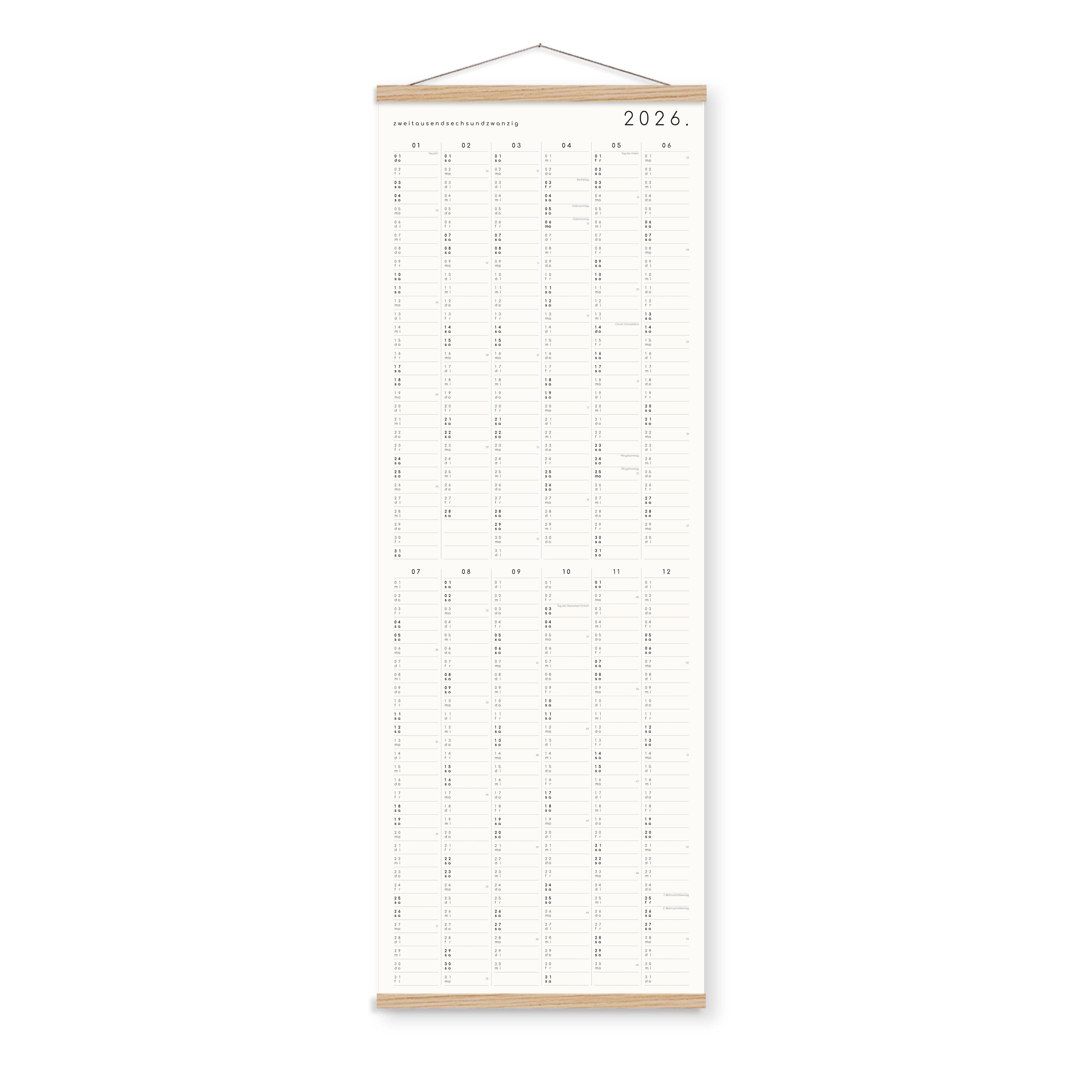 SANS.design - Venta al por mayor Calendario - Planificador anual DIN largo, 20269