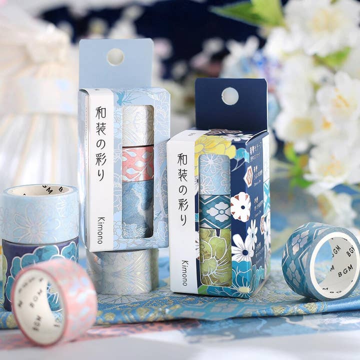 「FUNJI」In Japan - Wholesale Washi tape - Japanese Foil Washi Tape Set - Kimono Harmony Pattern5