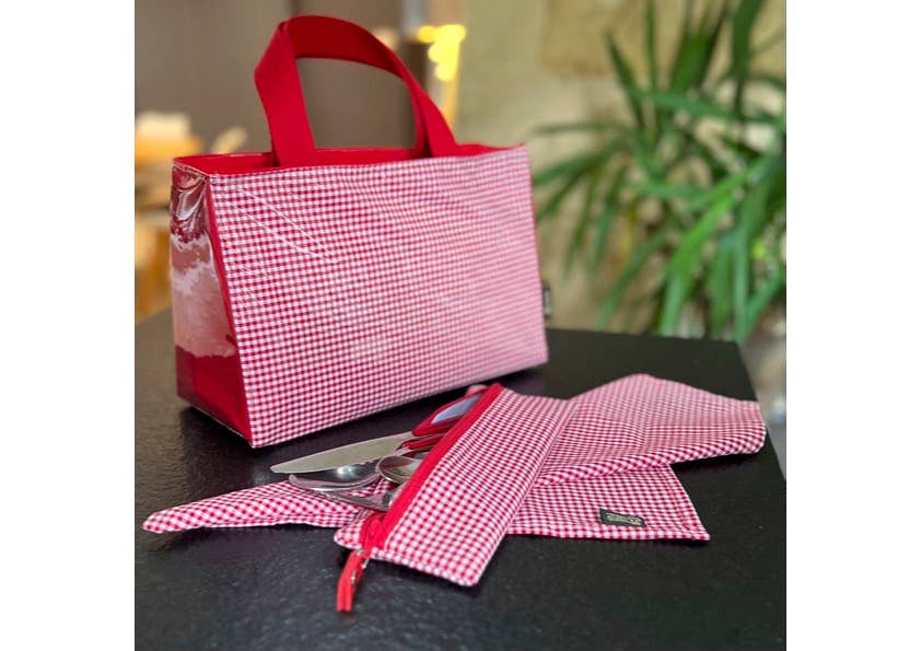 Emmanuel Création - Wholesale Cooler/Cooler Bag - Isothermal bag S, “Vichy” red5