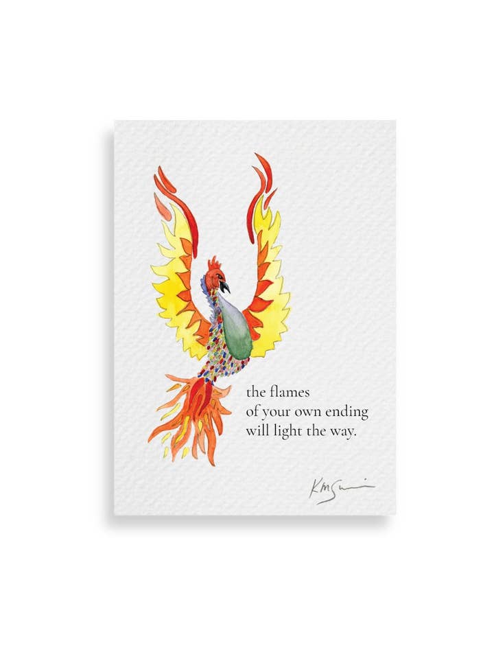 Phoenix Rising- Original Art Print- signed by the artist- Kate Marie Sulick for wholesale by Kate Marie Sulick