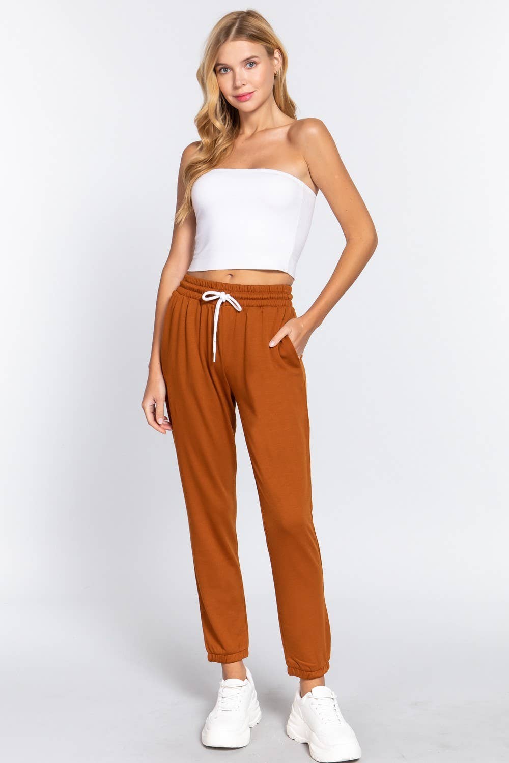 Active Basic | Active USA - Wholesale Athletic Sweatpants/Joggers - Women's - French Terry Fleece Long Jogger Pants3