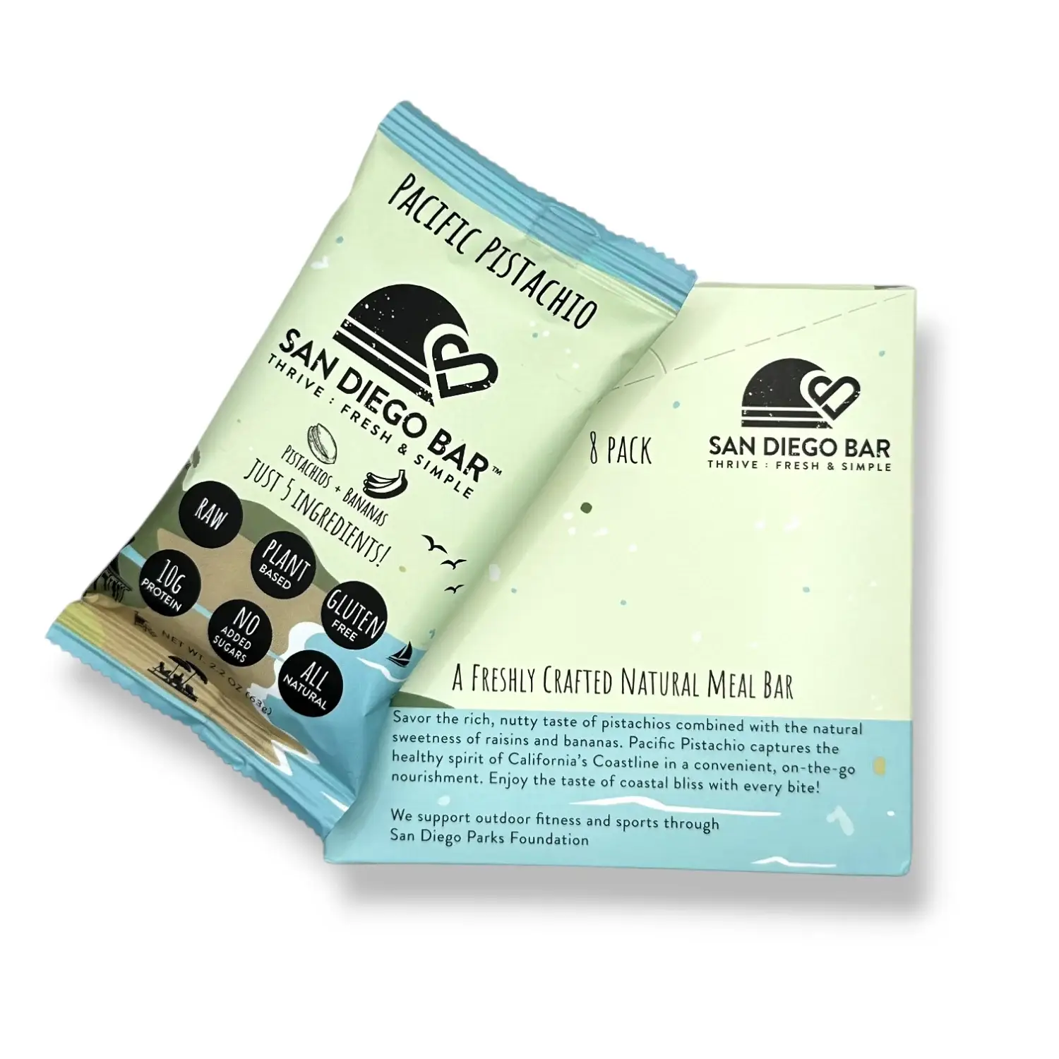 San Diego Bar - Wholesale Snack Bar - San Diego Bar Pacific Pistachio  ( $18.00 / 8 Pack )3