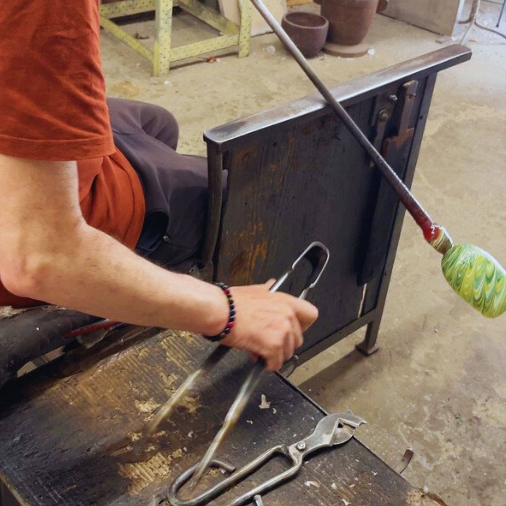 Via Graceffo - Wholesale Drinking Glass/Cup - Murano Glass Tumbler, Multicolor Pavone Marbled11