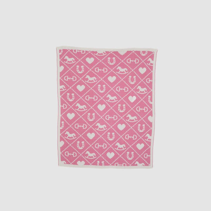 In2Green - Vendita all'ingrosso Coperta - Bambini e neonati - Coperta in Maglia di Cotone per Bambini - Trapunta Pony