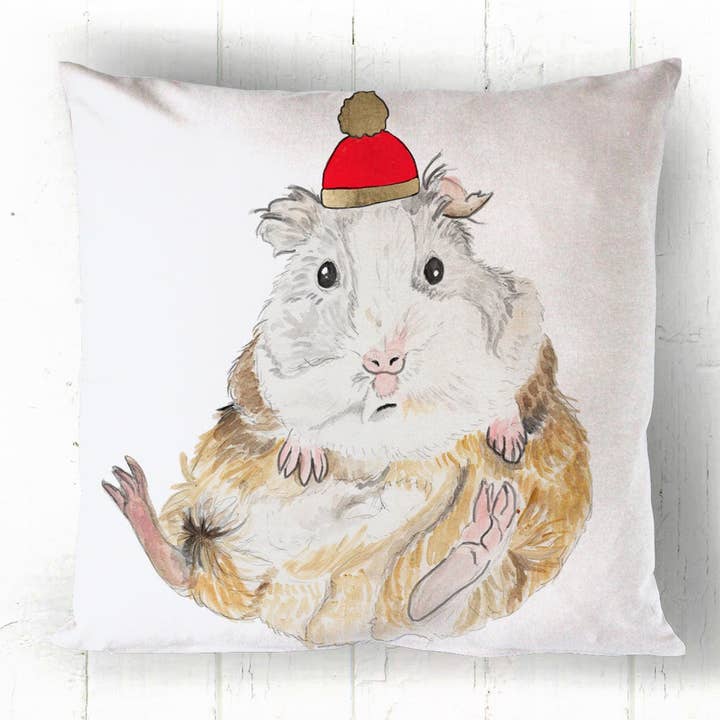 Guinea Pig Cotton Cushion Cover for wholesale by Wild Whiskers
