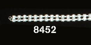 Western Fashion – Engroshandel Bælte - Dame – 8452 - Krystal Bælte - 2 Line - Guld1