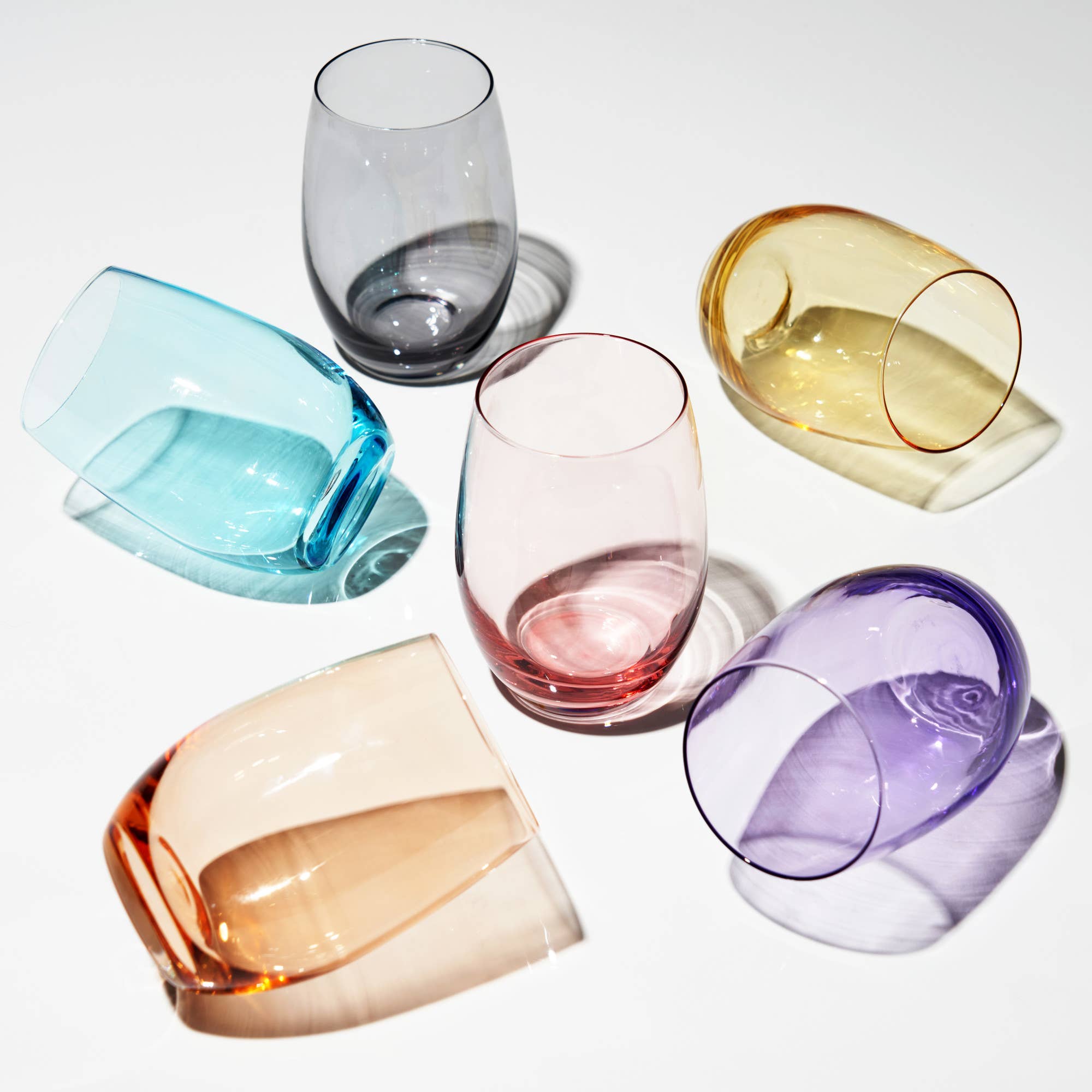 TRUE - Wholesale Wine Glass - Vino Colorful Stemless Wine Glasses Set of 4 or Set of 610