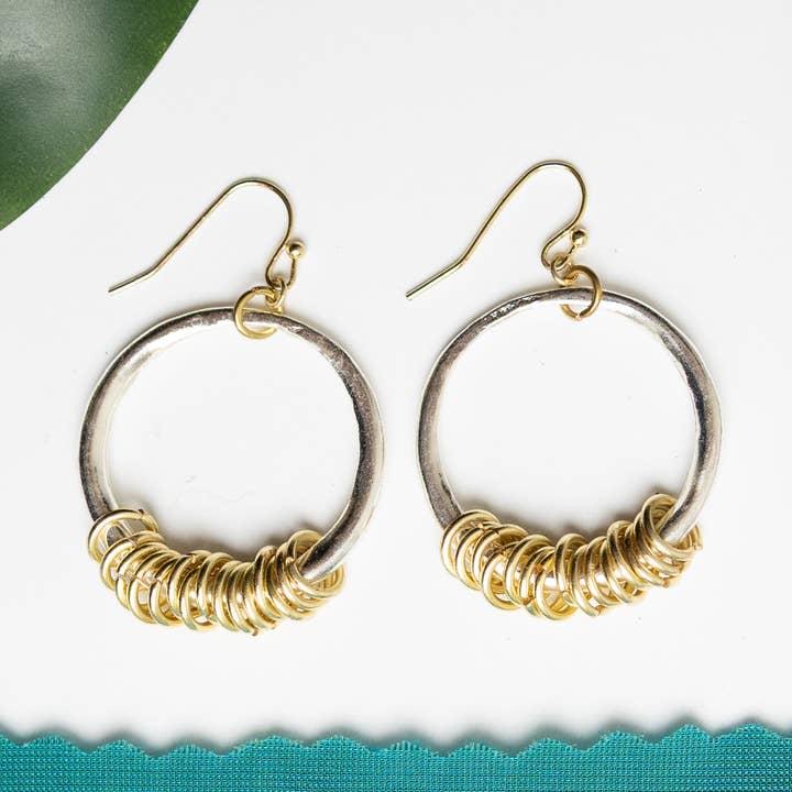 Dangling Circlet Hoops - Silver for wholesale by WorldFinds
