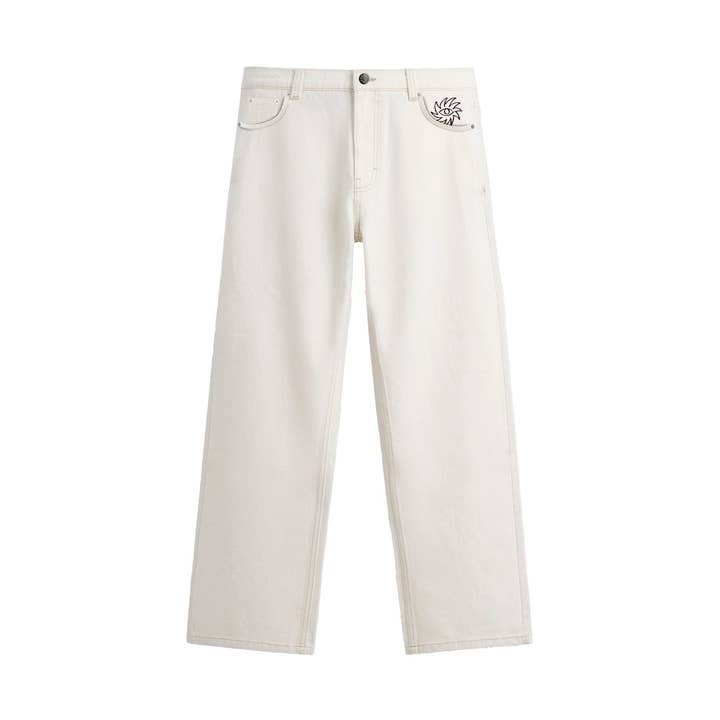 Jeans décontractés des années 90 - Beige pour la vente par On Vacation