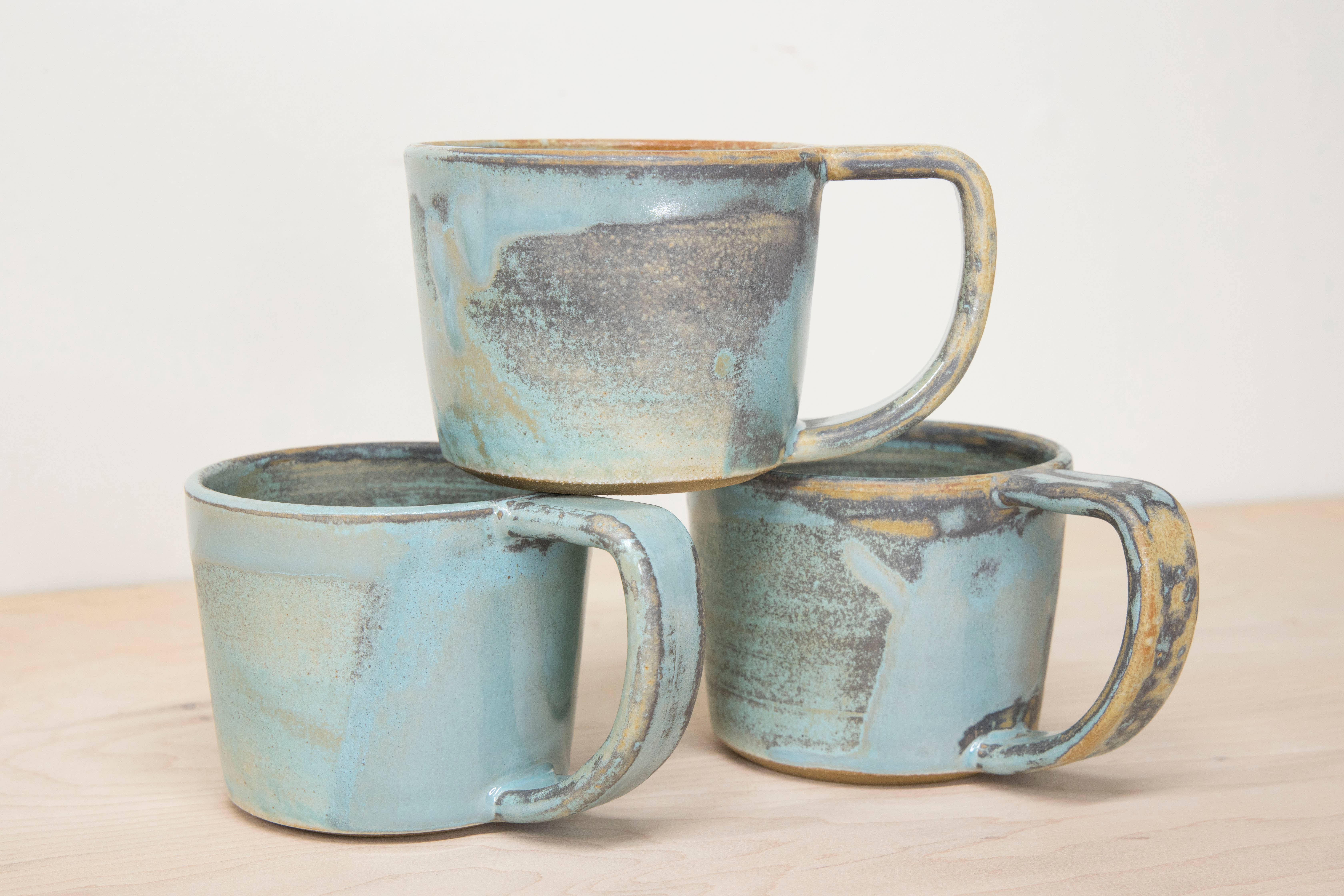 Harper and Co. - Wholesale Coffee Mug - Handmade Mug in Turquoise Patina - Medium Size2