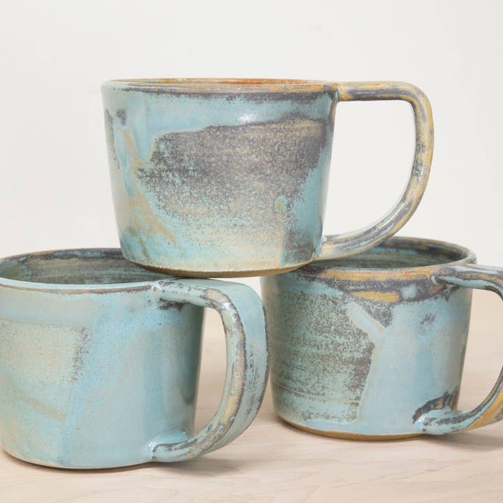 Harper and Co. - Wholesale Coffee Mug - Handmade Mug in Turquoise Patina - Medium Size2