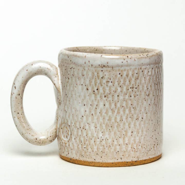 White Squirrel Clayworks - Wholesale Coffee Mug - Brown Horse Design Handmade in Ohio, Ceramic White 10 oz Mug2