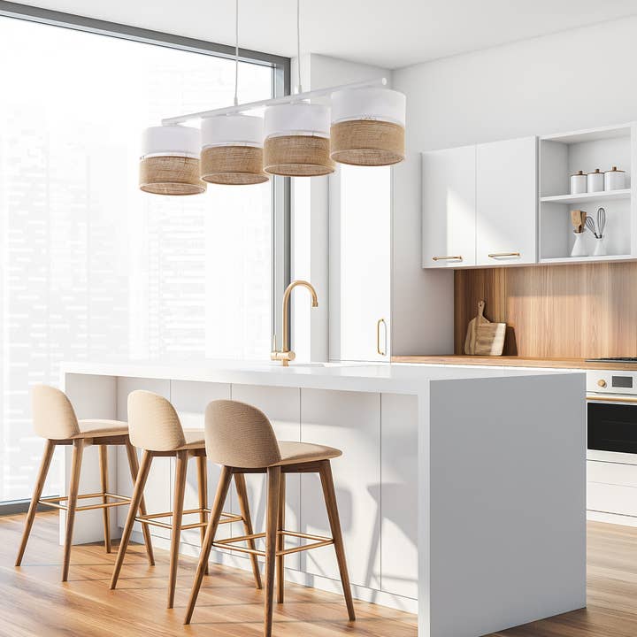 Linobianco Natural Linen Scandinavian Pendant for wholesale by LumoCrafts