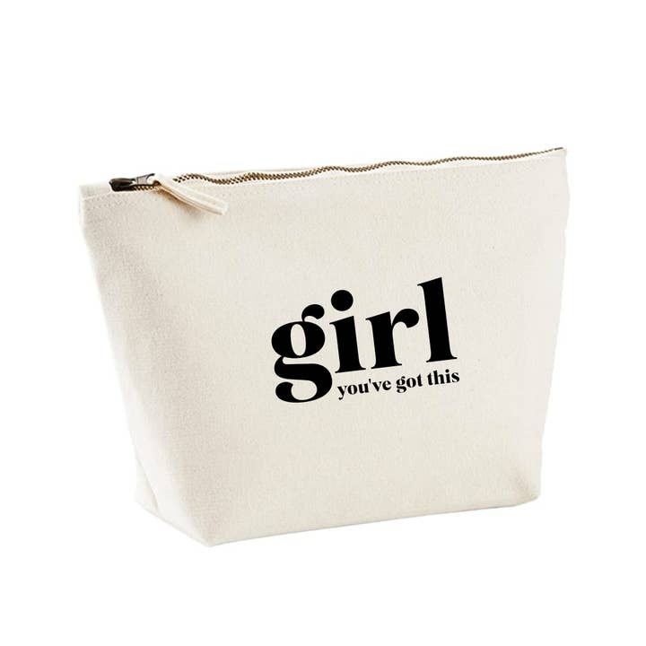 Word Up Creative - Wholesale Makeup/Cosmetic Bag - Girl you've got this Zipped Pouch cosmetic bag2