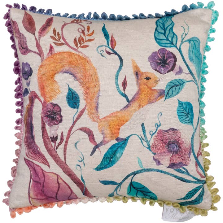 Timmy Squirrel Printed Cushion Linen for wholesale on Faire1