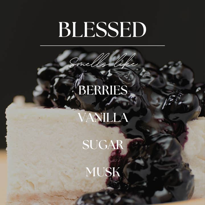 Modern Roots Candle Co. - Wholesale Jar/Filled Candle - Blessed | Black Berries & Vanilla | 9oz. Soy Candle