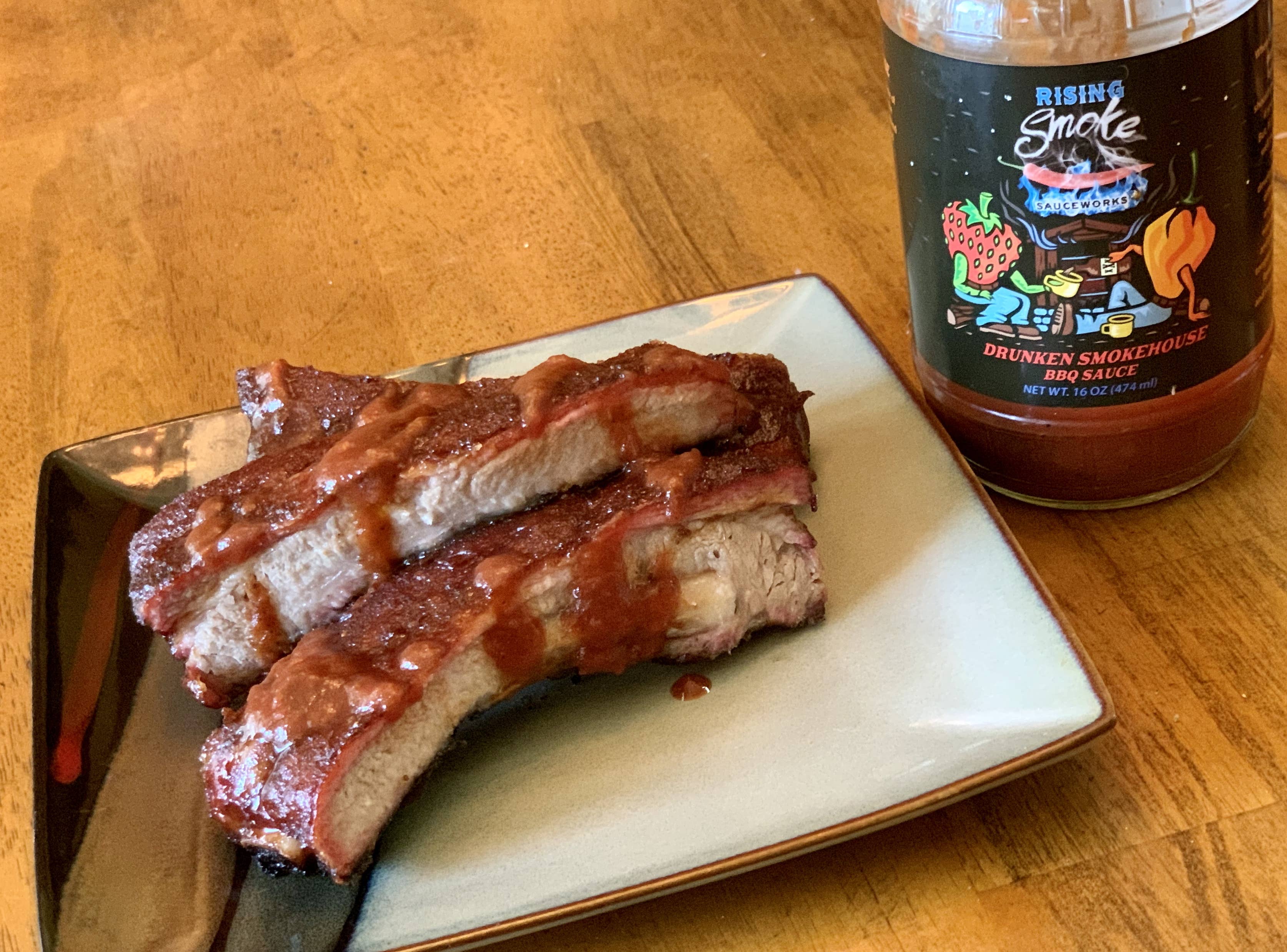 Rising Smoke Sauceworks – Großhandel Grillsoße – 12 oz Drunken Smokehouse BBQ Sauce (halbe Schachtel - 6 Flaschen)4