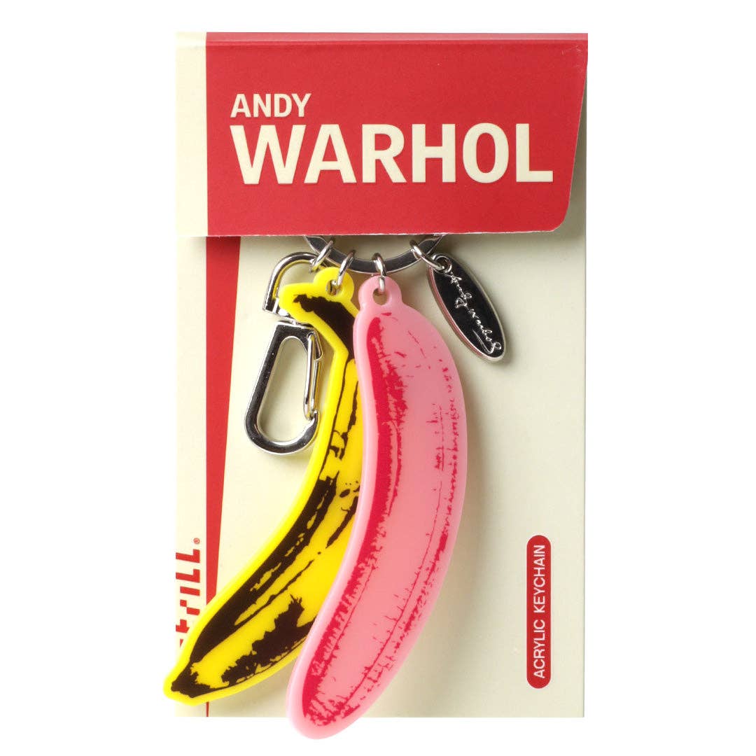 PINTRILL - Wholesale Keychain - Unisex - Warhol Bananas Acrylic Keyclip1