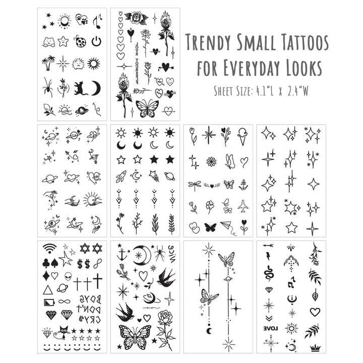 Wrapables.com - Wholesale Temporary Tattoo - Wrapables Tiny Finger and Hand Tattoos 10pcs1