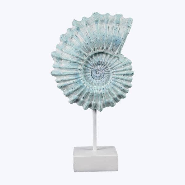 Resin Blue Nautilus On Stand Nautical for wholesale by Young's