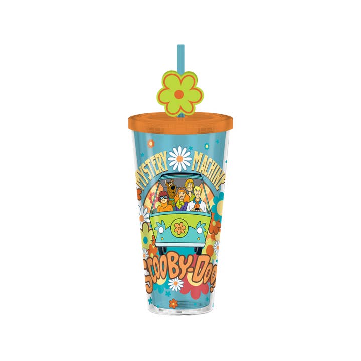 Scooby Doo Mystery Machine Flowers 24oz Plastic Cold Cup for wholesale by Silver Buffalo