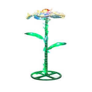 Season's Designs - Wholesale Outdoor Ornament/Decor - SALE 8ft Led Outdoor Blue Standing Flower Lawn Decor