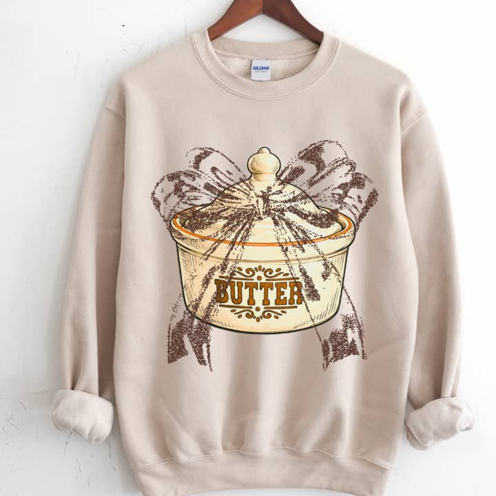 Vintage coquette butter dish graphic Tshirt or crewneck. for wholesale by Basil & Burch