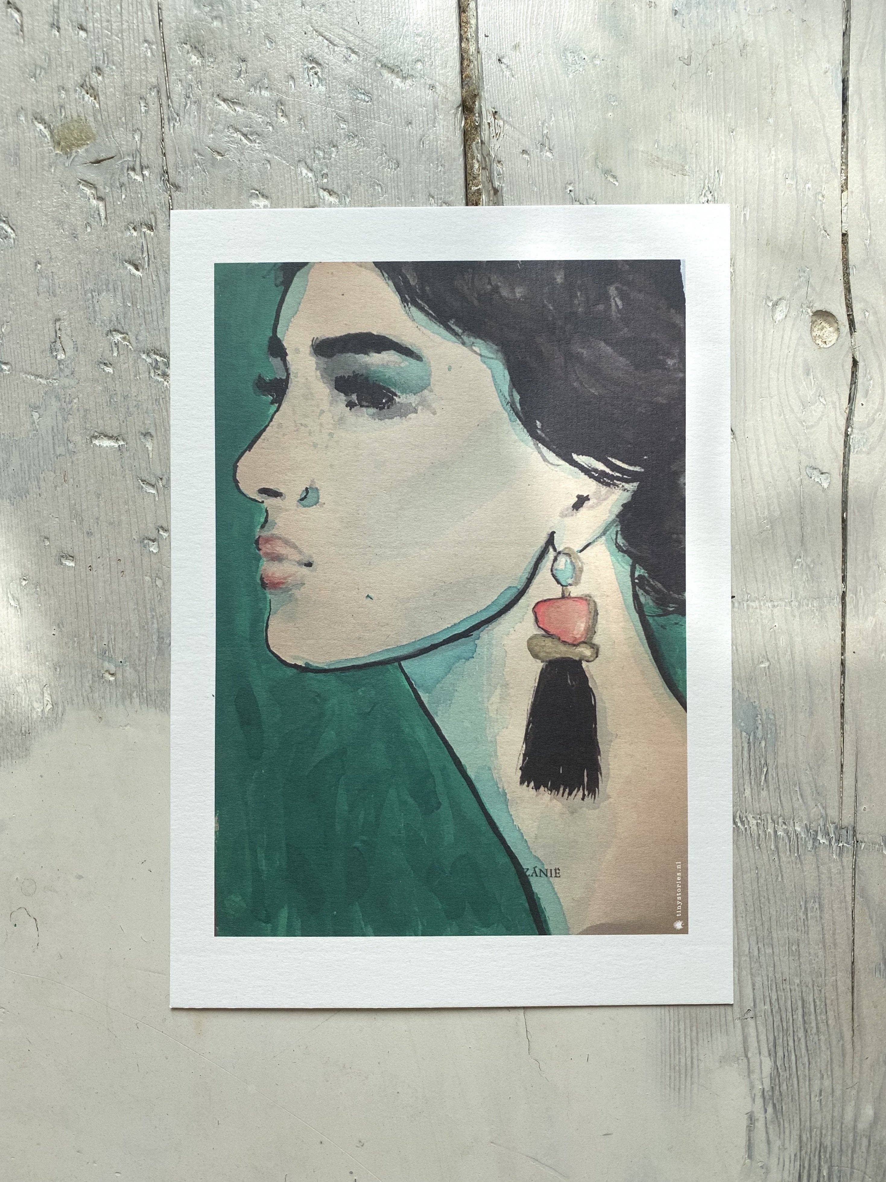 tinystories - Wholesale Postcard - Art Card "Émeraude"3