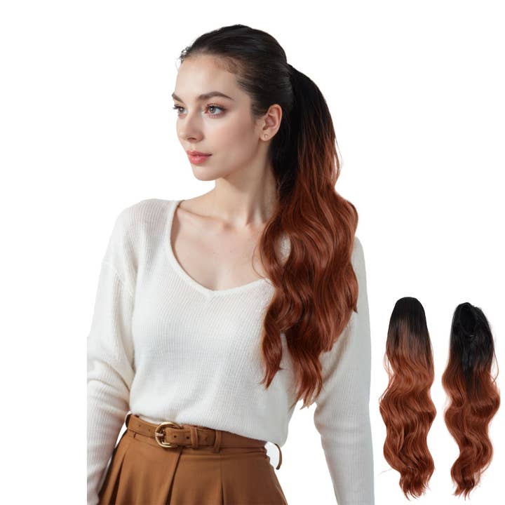 AK Brand - Wholesale Hair Extensions - Long Drawstring Ponytail Hair Extension 22 Inch Synthetic6