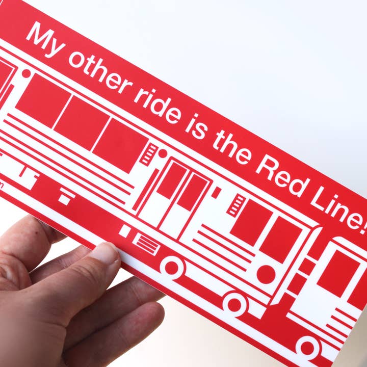 Microbiome Arts - Wholesale Phone & Laptop Stickers - My Other Ride Is The L! Chicago Train Bumper Sticker 14