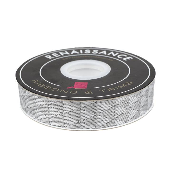 Graywork - Kinda Shady in Whisper WEBBING - 1" width - by Tula Pink - 16 Yard Spool for wholesale by Renaissance Ribbons