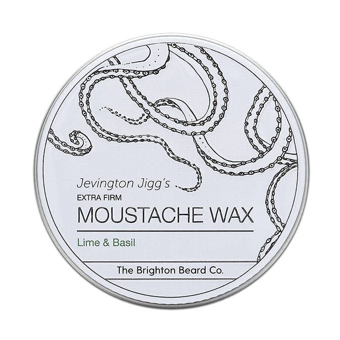 Cera extra firme para bigotes de lima y albahaca para venta al por mayor de The Brighton Beard Co.