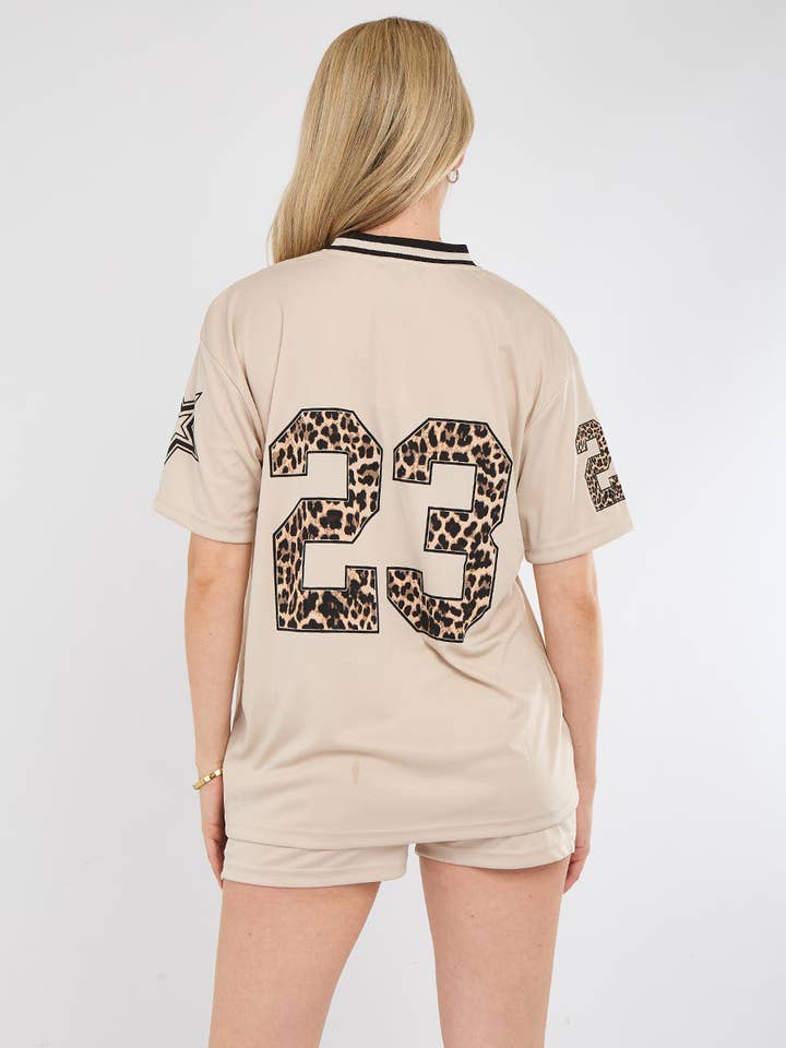 AX Labels - Wholesale Top & Short Set (NOT Loungewear) - Women's - Leopard Print 23 T-Shirt With Shorts Co-ord54